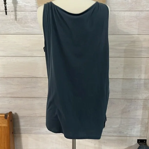 NEW LOFT Blue Gray Layered Tank Top XL - Picture 4 of 6